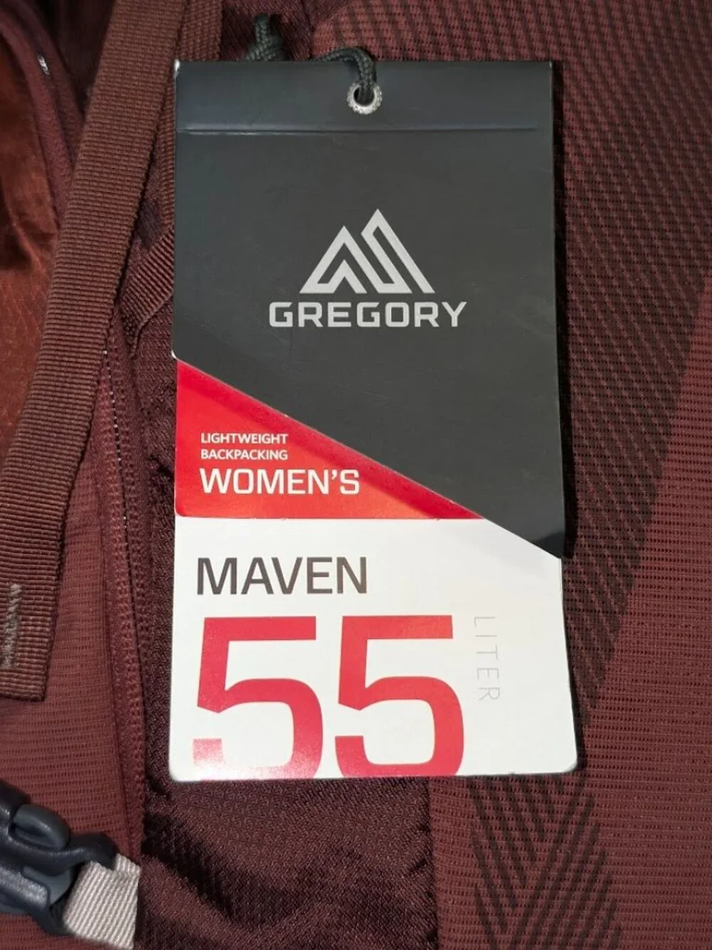 NEW Gregory Maven 55 Backpacking Hiking Pack Women's S/M Rosewood Red